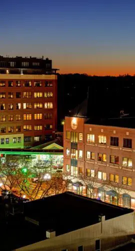 Aerial view of Ann Arbor Michigan