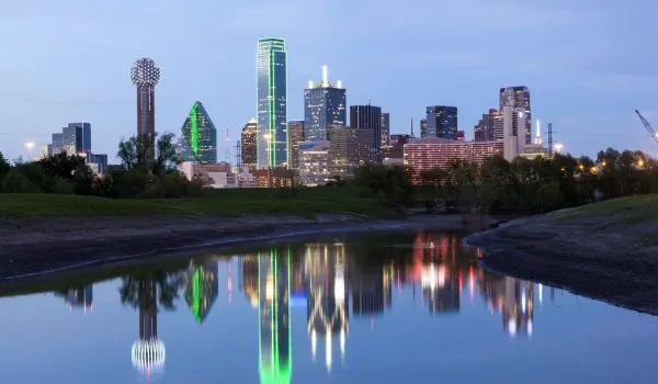 Dallas Downtown Skyline At Night