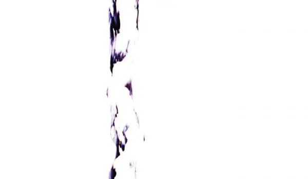 A stream of water flows from an open tap against a white background.