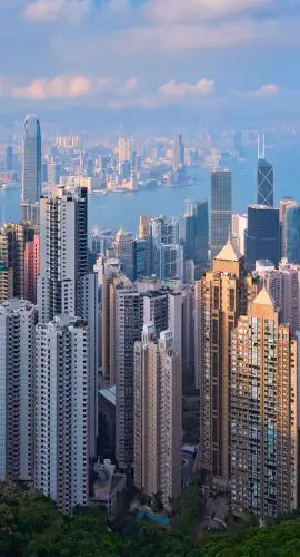 Hong Kong Skyscrapers Skyline Cityscape View