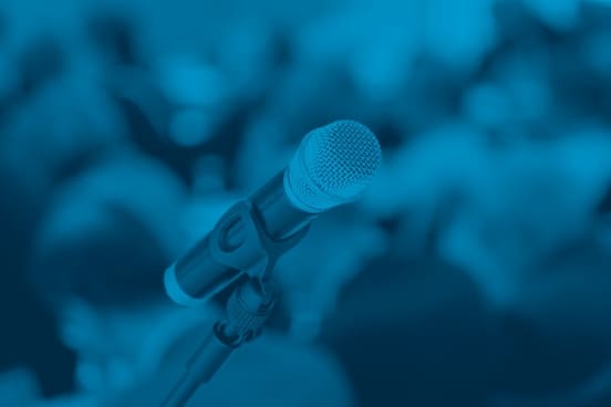 wireless microphone at seminar