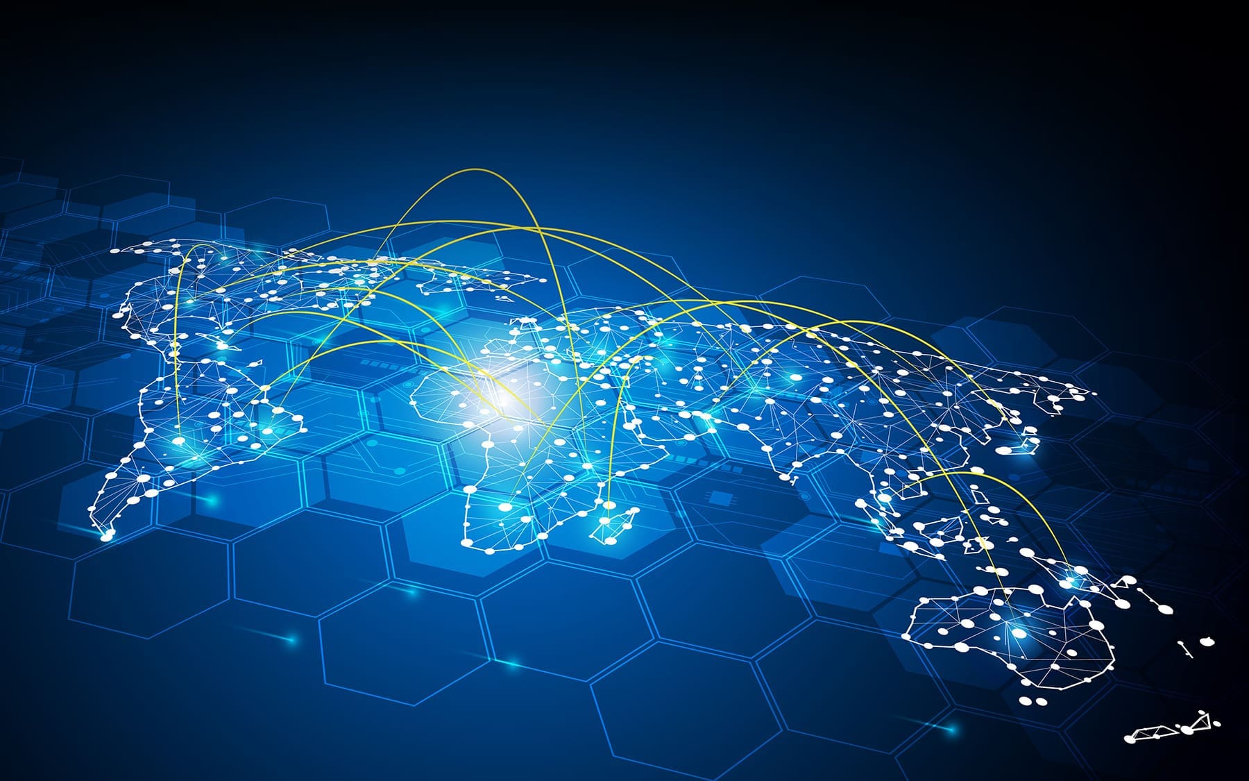 Supply Chain - World Map Global Traffic
