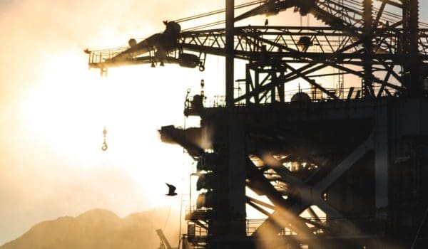 Photo of oil rig platform