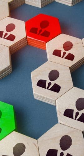 Red and green people in the corporate network. Resolution of issues and conflicts through contact managers. The concept of non-negotiability versus responsiveness. Mediation, networking.