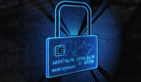 Secure credit card (Blue)