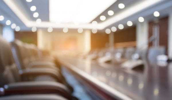 Blurred background of meeting room