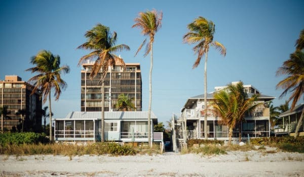 Palm trees and buildings under blue sky during daytime