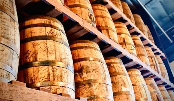 Toasted French Oak casks of Bourbon Aging