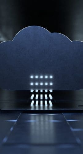 Storage of digital assets and data in the cloud. Network Server, Server Rack. Data Migration, Data Estate Modernization. Data Lake