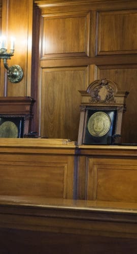 Supreme Court room inside the Kentucky State Capitol, Frankfort, KY, USA