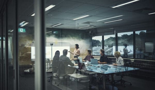 Shot of a businesswoman giving a presentation to her colleagues in an office