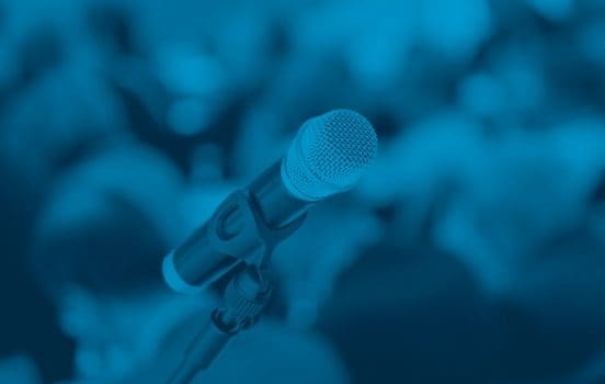 wireless microphone at seminar