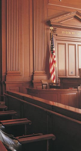 Interior of courtroom